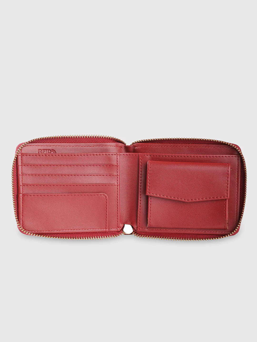 Caprese Emma Small Bordeaux Zip Around Wallet - Image 8