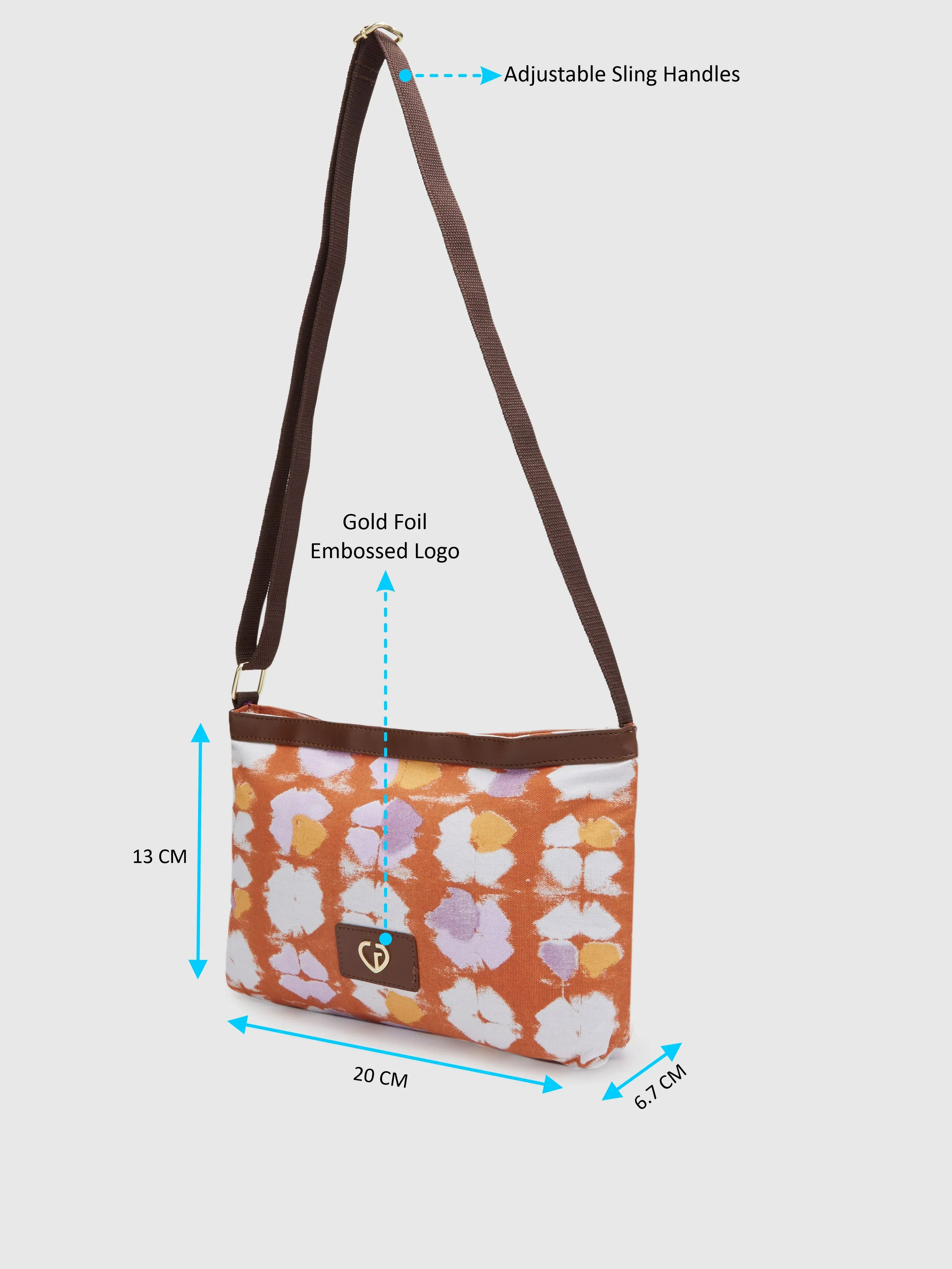 Caprese Enora Large Rust Sling Bag - Image 5