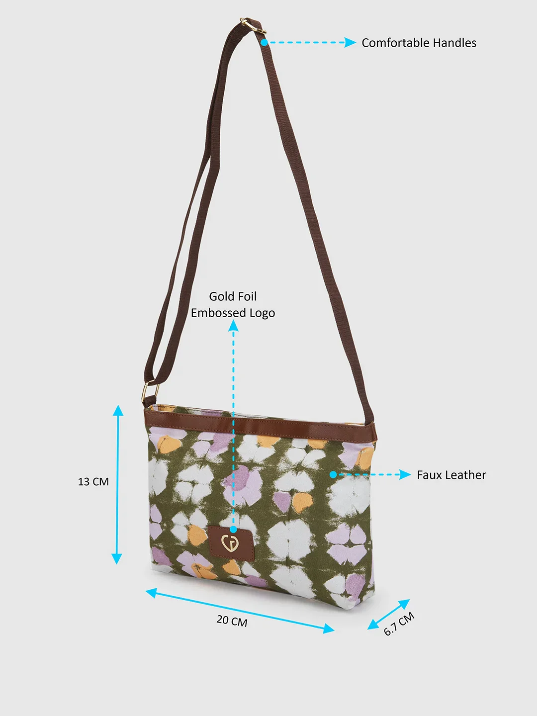Caprese Enora Large Black Sling Bag - Image 5