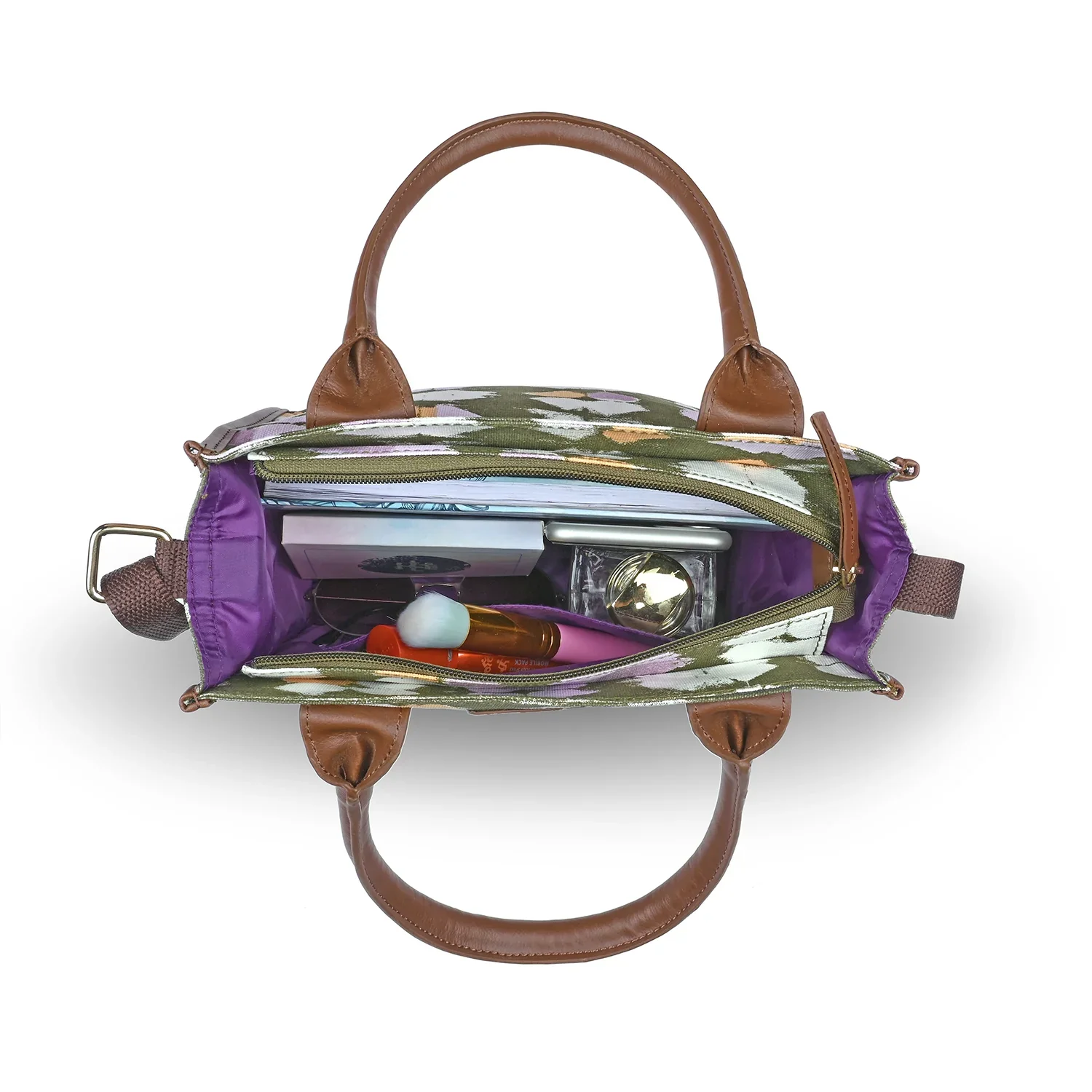 Caprese Enora Small Olive Tote Bag - Image 5