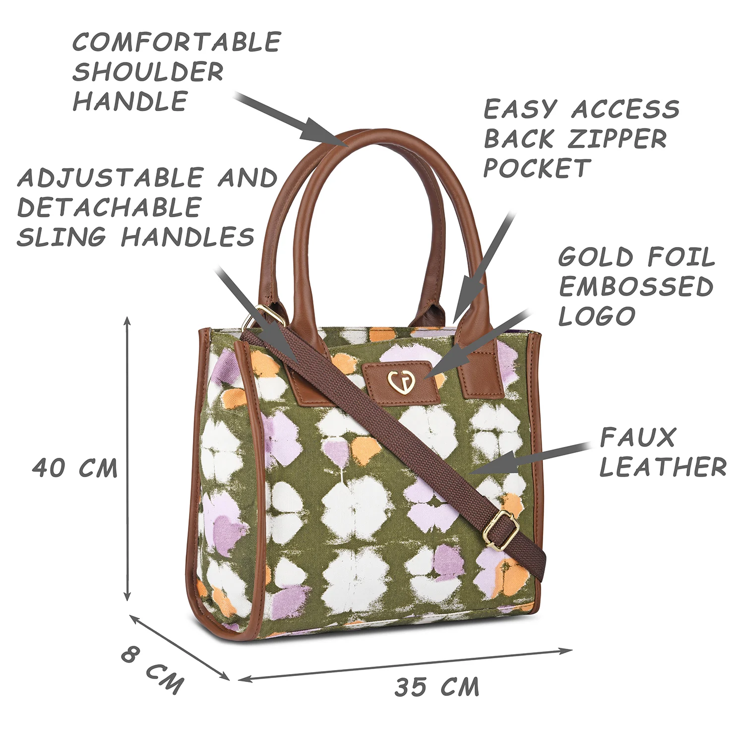 Caprese Enora Small Olive Tote Bag - Image 8