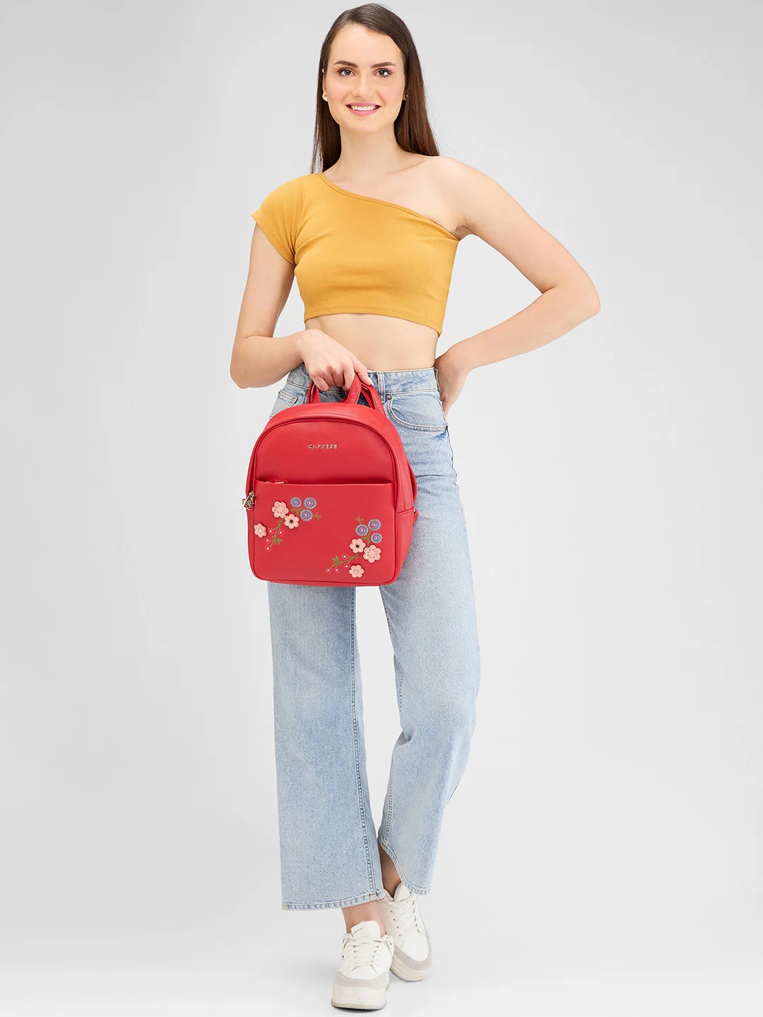Caprese Erica Medium Maroon Backpack - Image 2