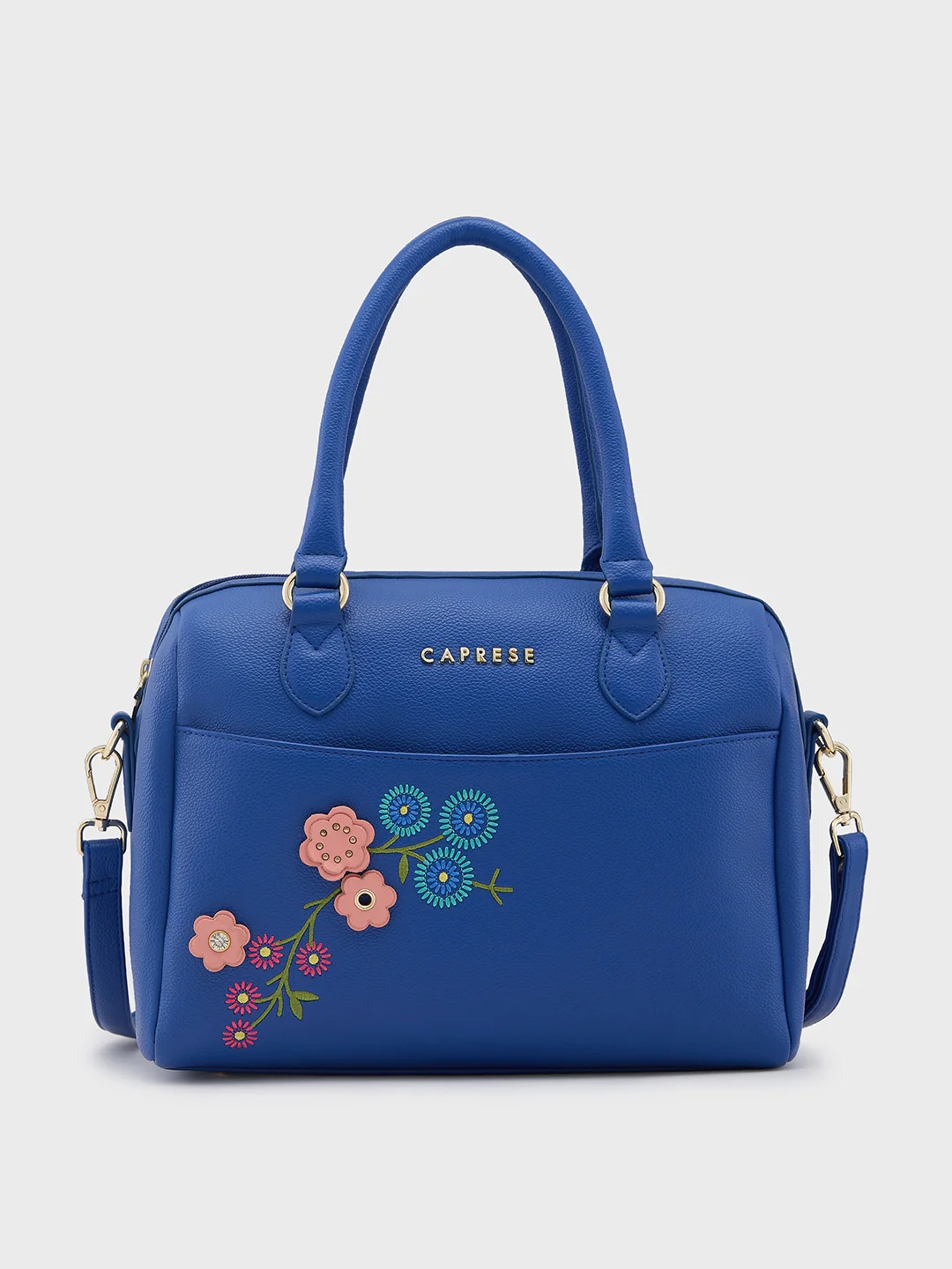 Caprese Erica Medium Blue Satchel Bag