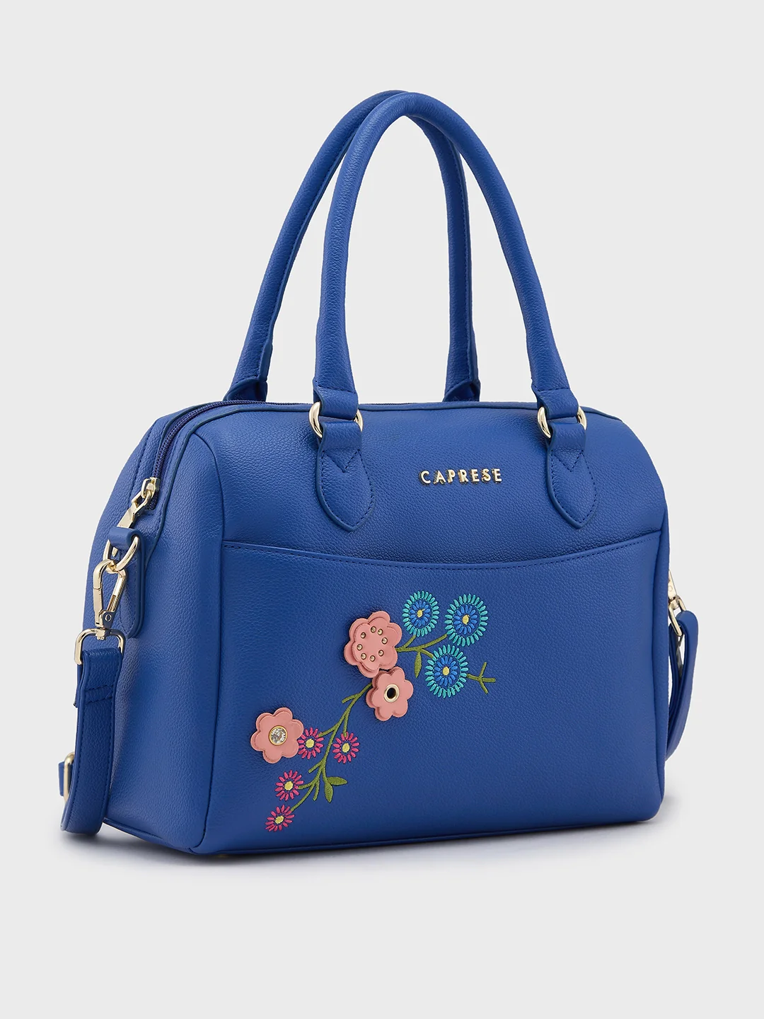 Caprese Erica Medium Blue Satchel Bag - Image 4