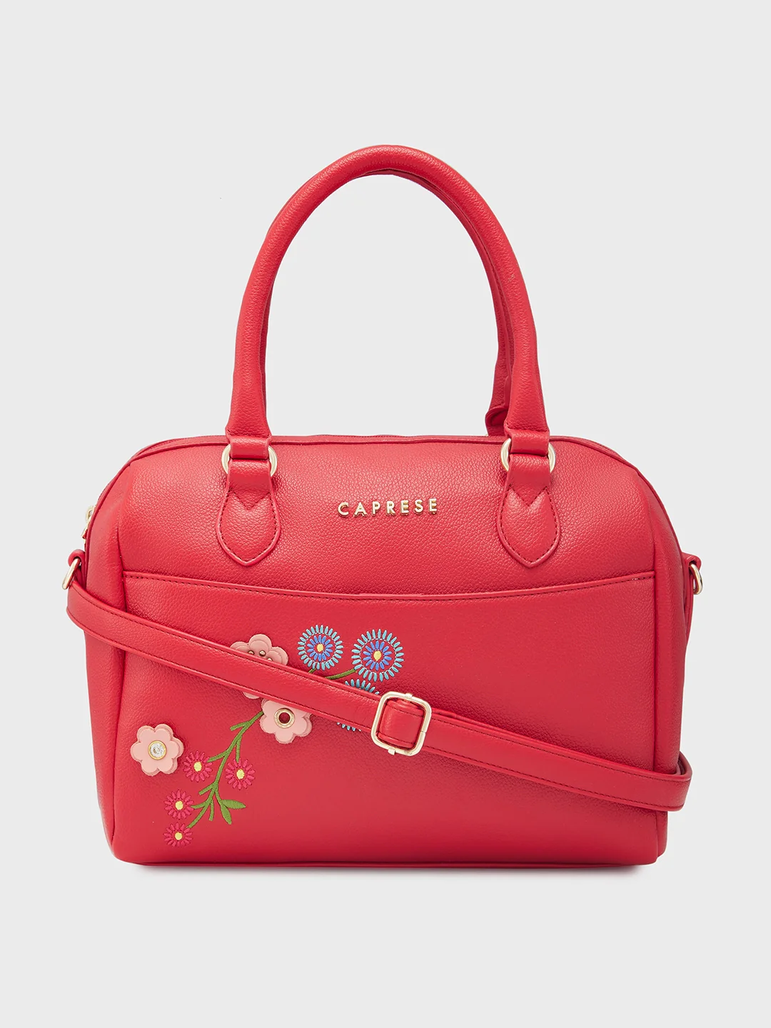 Caprese Erica Medium Maroon Satchel Bag - Image 14