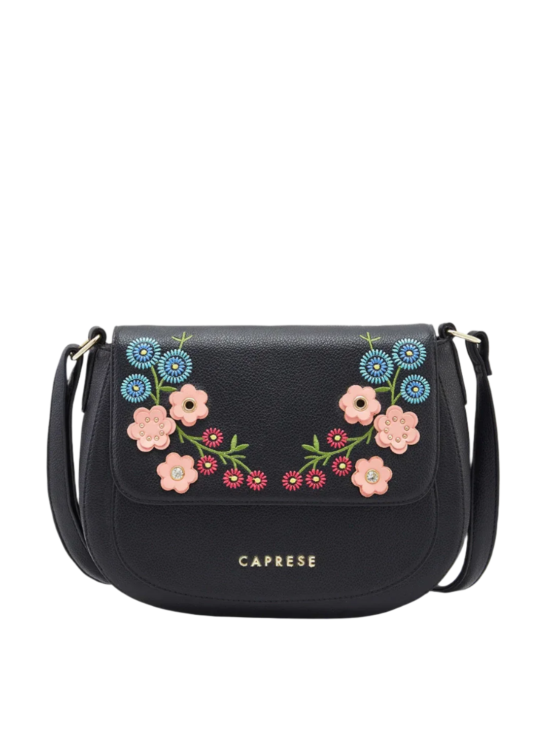 Caprese Erica Medium Black Sling Bag