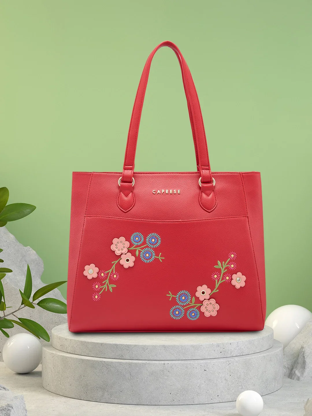 Caprese Erica Medium Maroon Tote Bag - Image 4