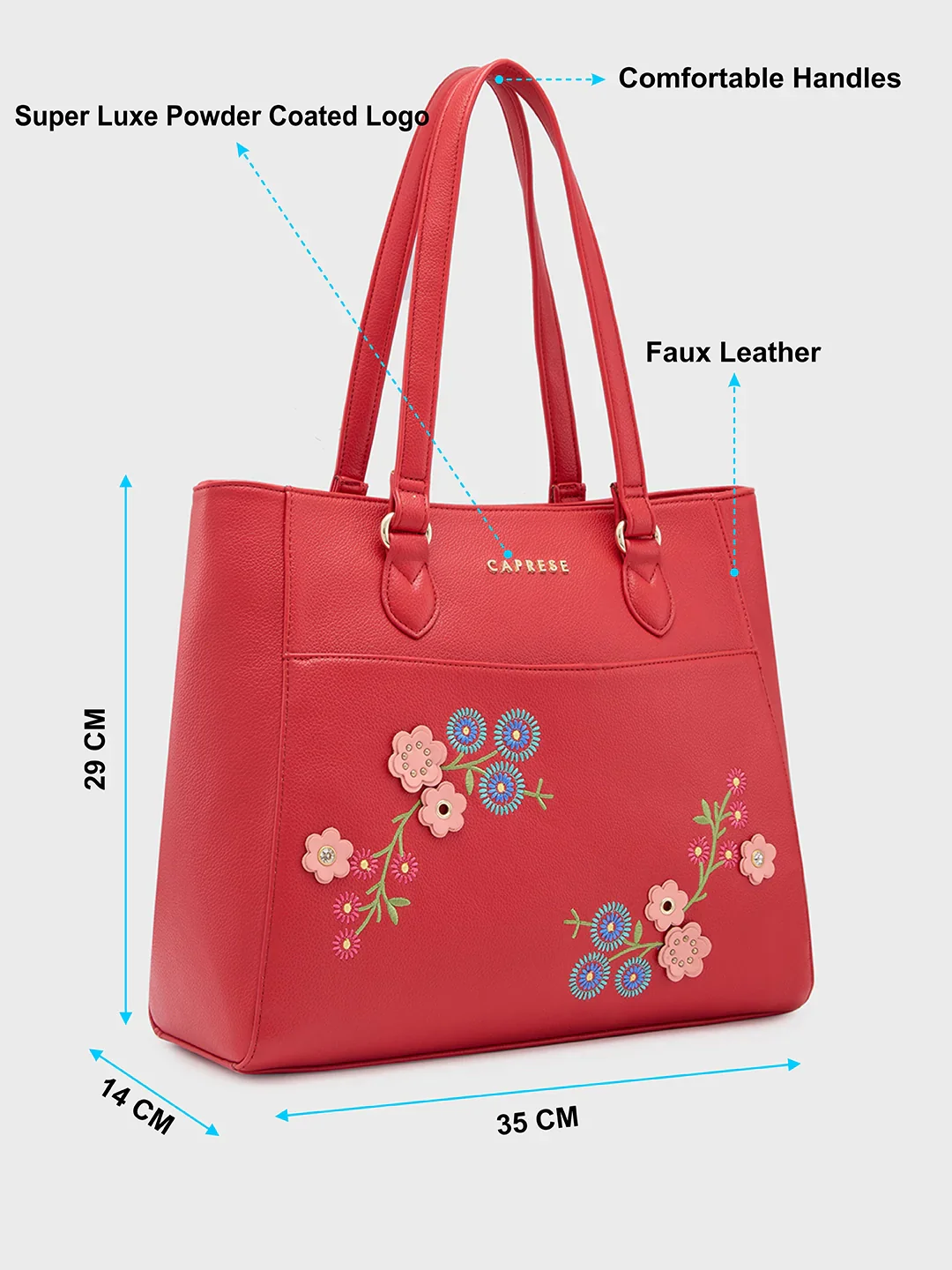 Caprese Erica Medium Maroon Tote Bag - Image 8