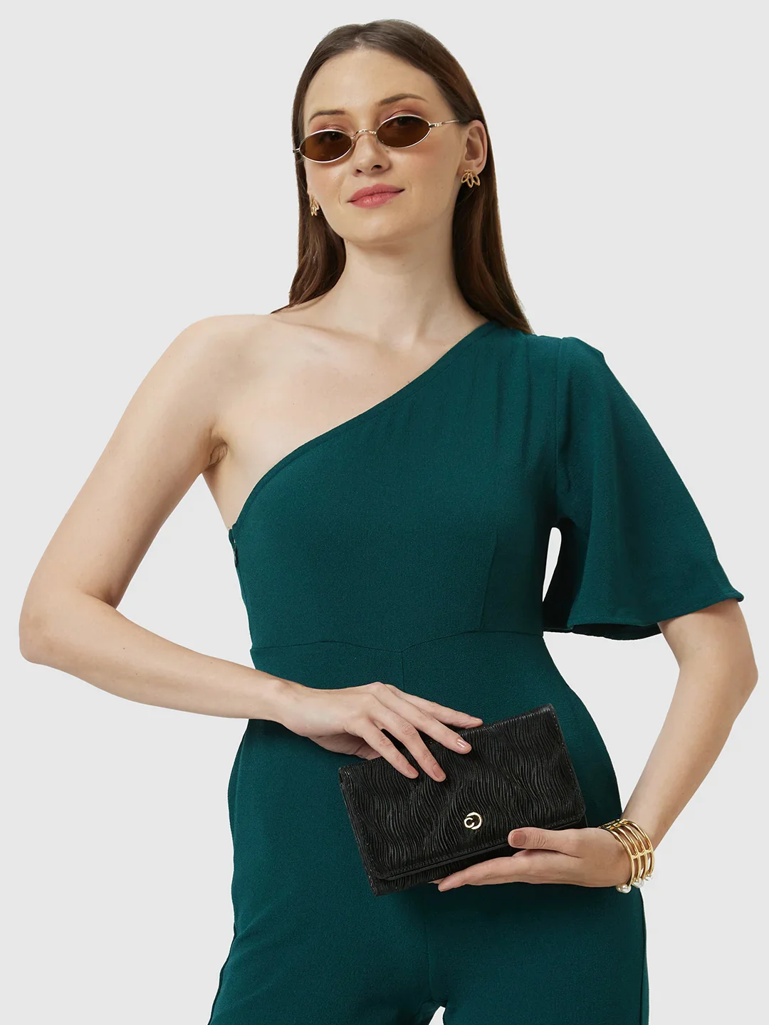 Caprese Eryka Medium Black Clutch - Image 13