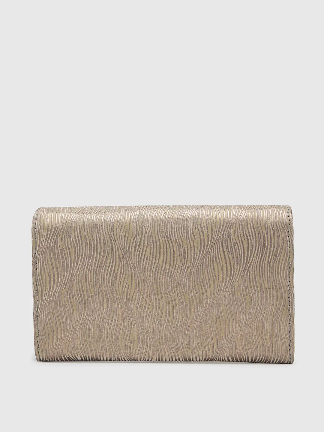 Caprese Eryka Medium Champagne Gold Clutch - Image 5