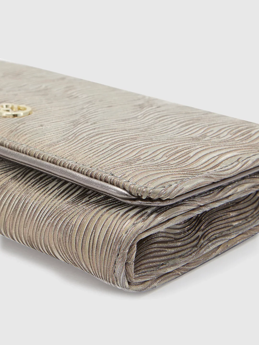Caprese Eryka Medium Champagne Gold Clutch - Image 9