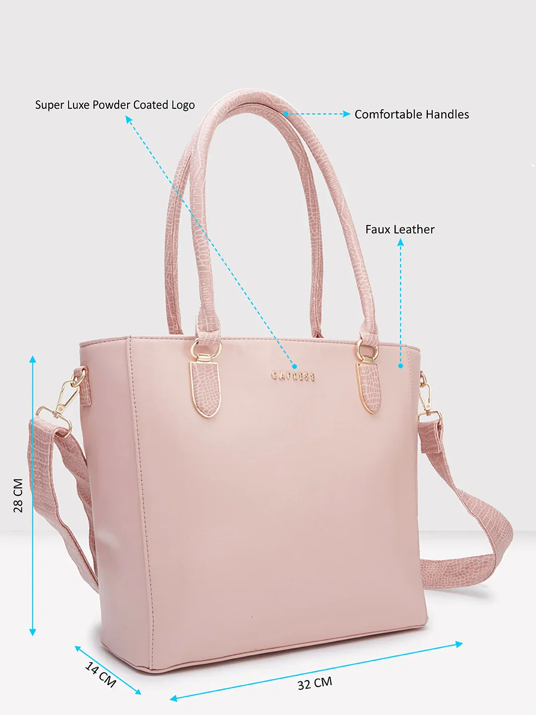 Caprese Esme Large Blush Tote Bag - Image 7
