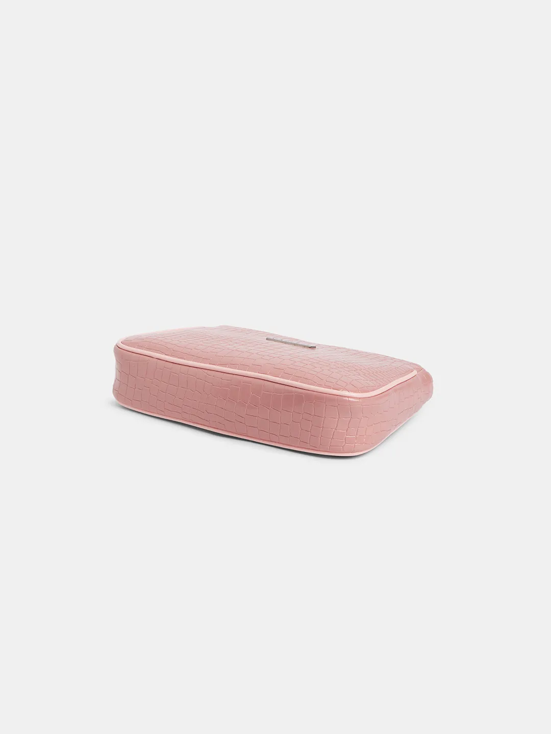 Caprese Ethan Small Powder Pink Baguette Bag - Image 6