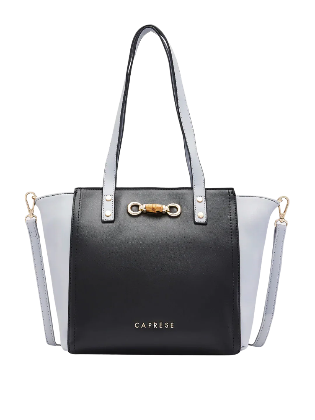 Caprese Eva Medium Black Satchel Bag