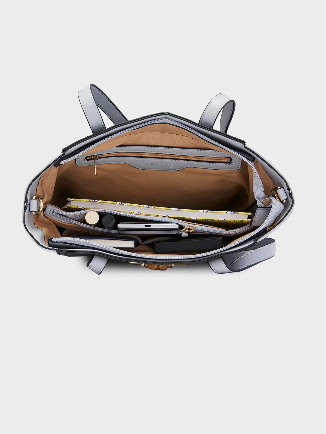Caprese Eva Medium Black Satchel Bag - Image 5