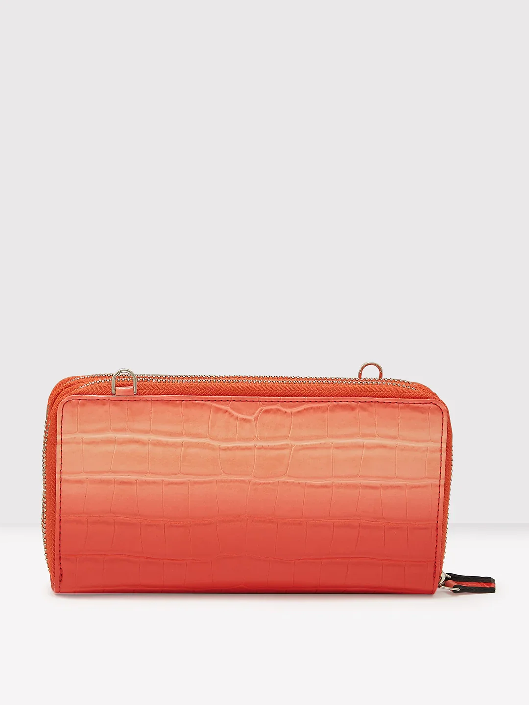 Caprese Eva Sling Large Coral Zip Around Wallet - Image 4