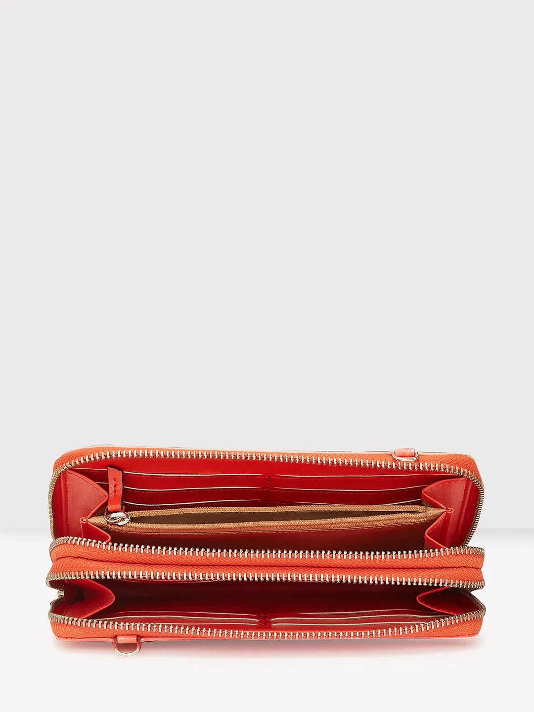 Caprese Eva Sling Large Coral Zip Around Wallet - Image 8