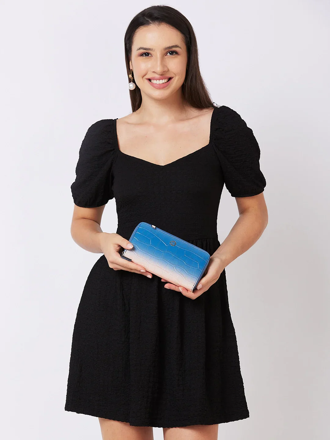 Caprese Eva Sling Large Navy Zip Around Wallet - Image 11