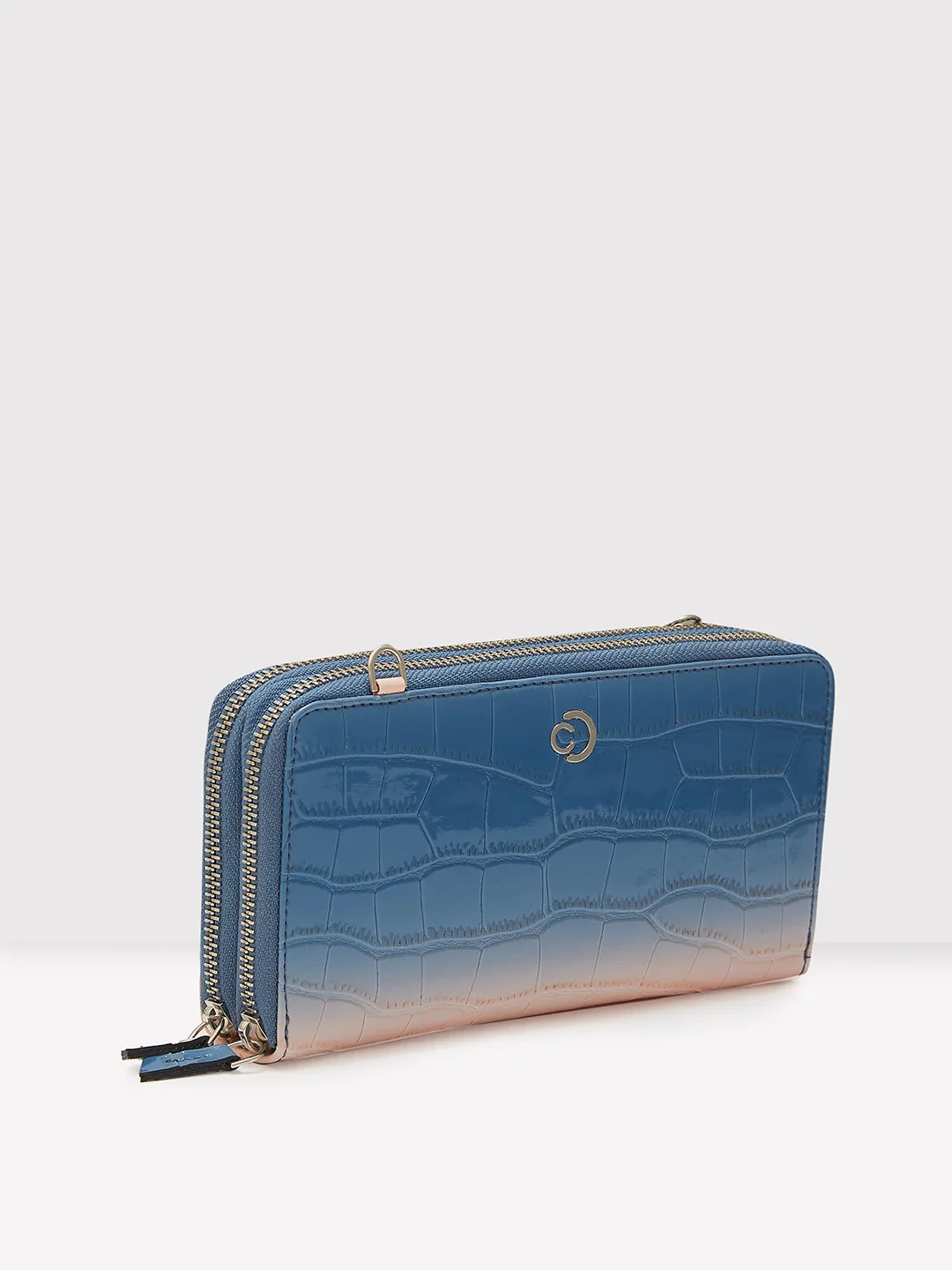 Caprese Eva Sling Large Navy Zip Around Wallet - Image 6