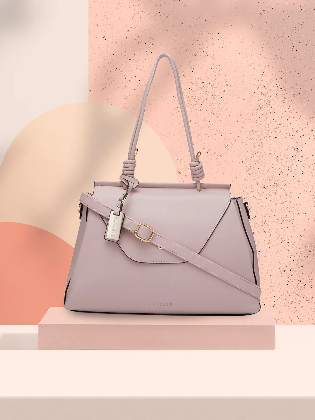 Caprese Evalina Large Dull Pink Satchel Bag - Image 3