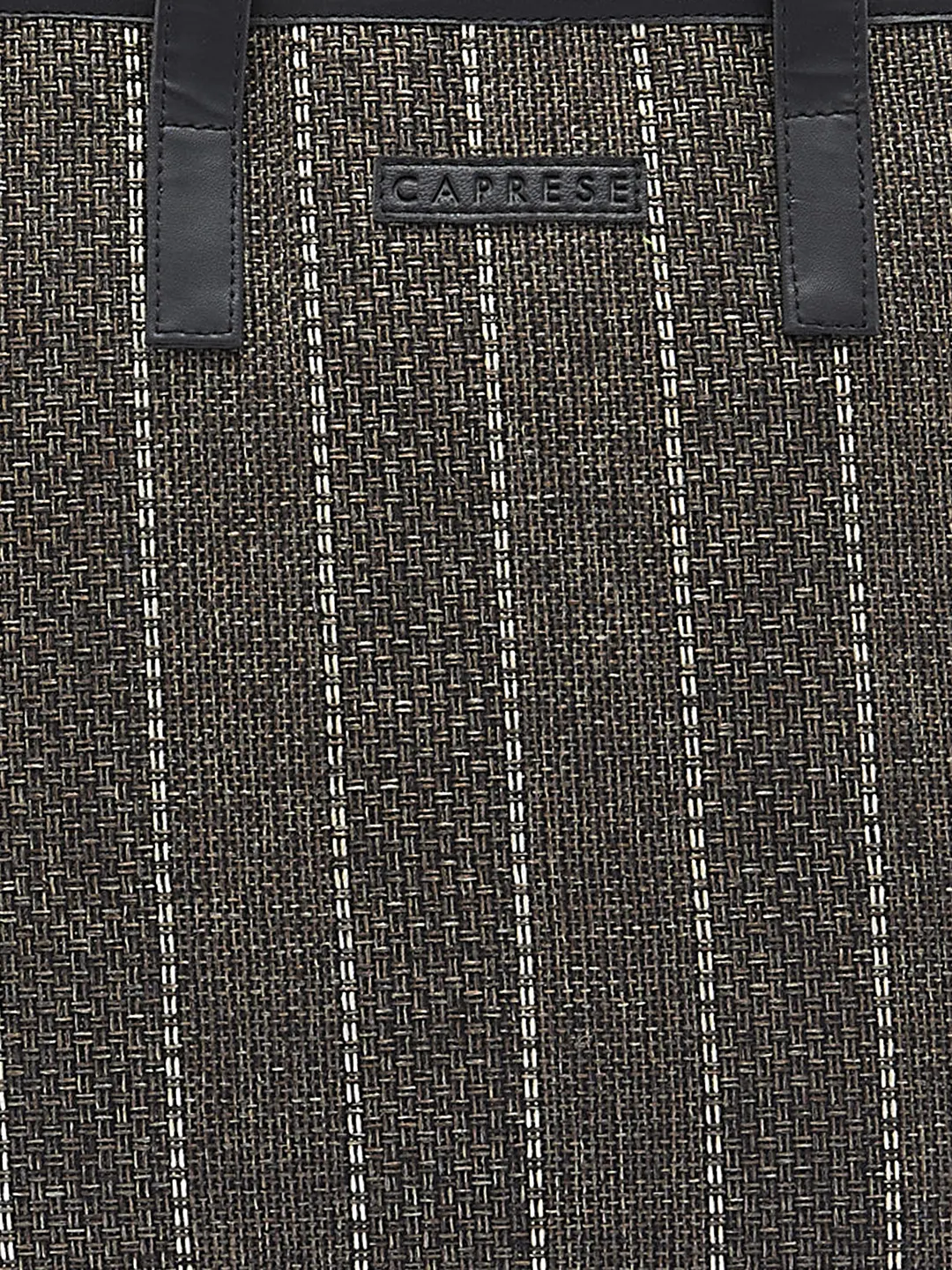 Caprese Evana Medium Striped Brown Tote Bag - Image 9