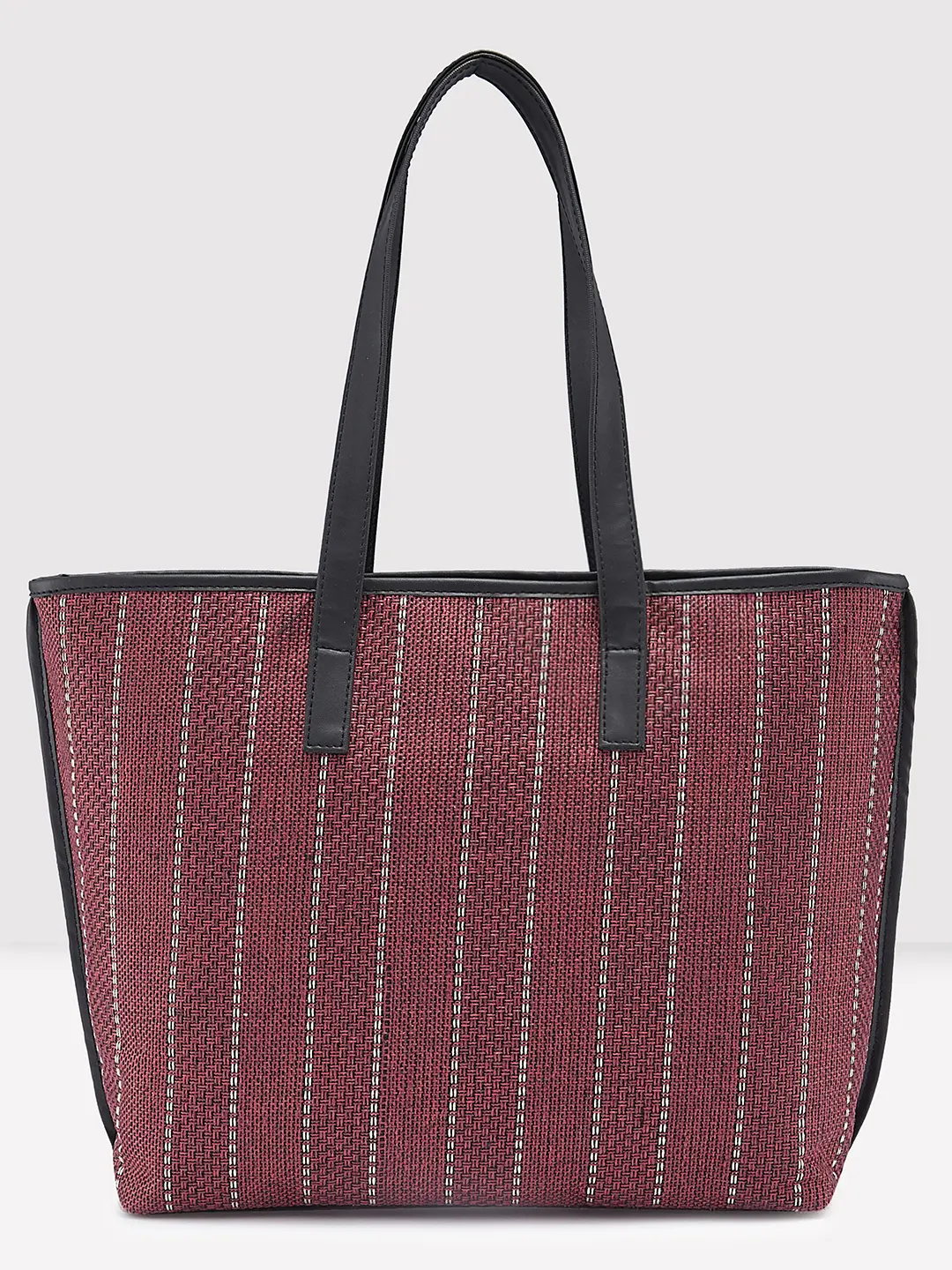 Caprese Evana Medium Striped Pink Tote Bag - Image 3