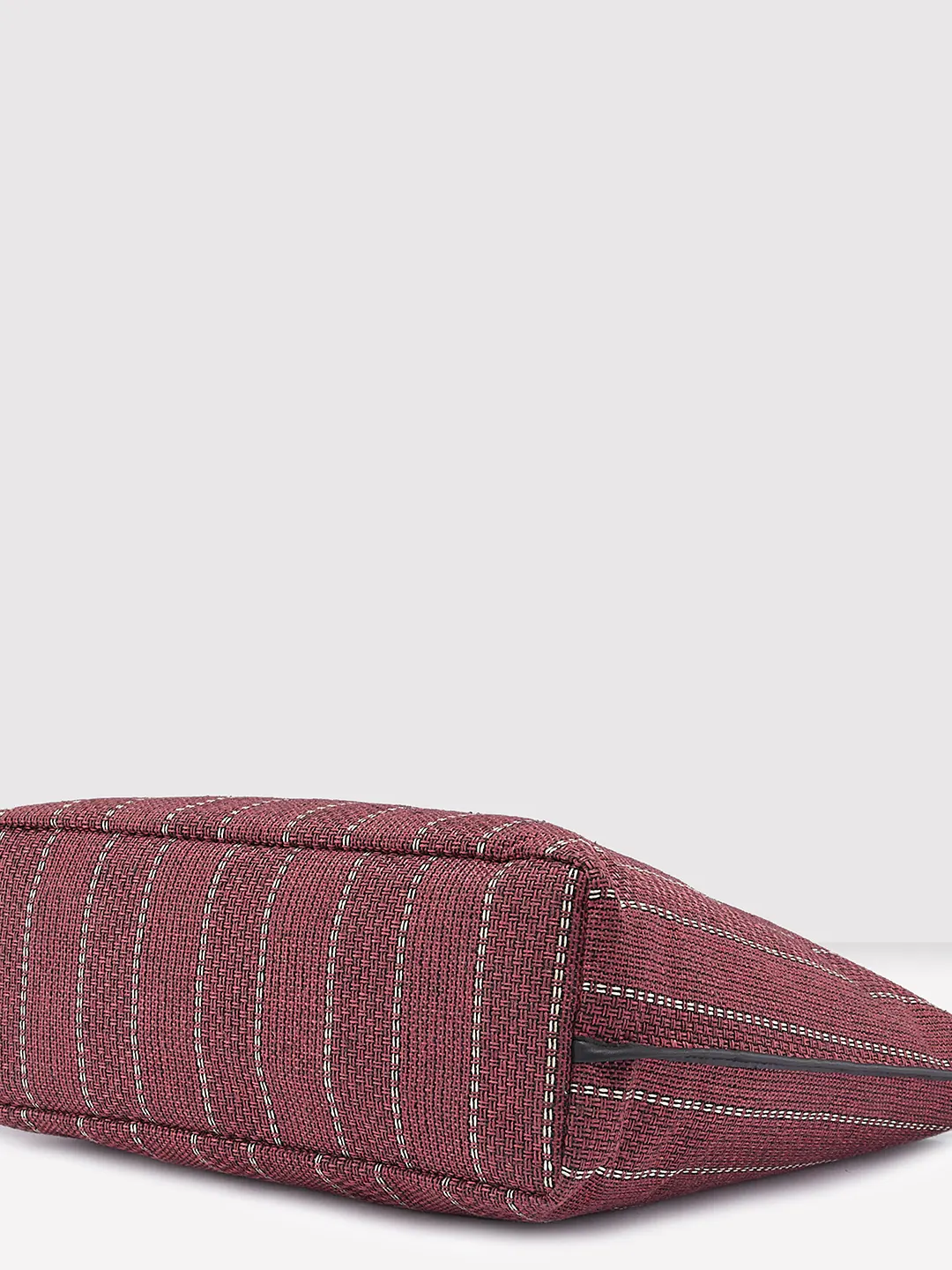 Caprese Evana Medium Striped Pink Tote Bag - Image 5