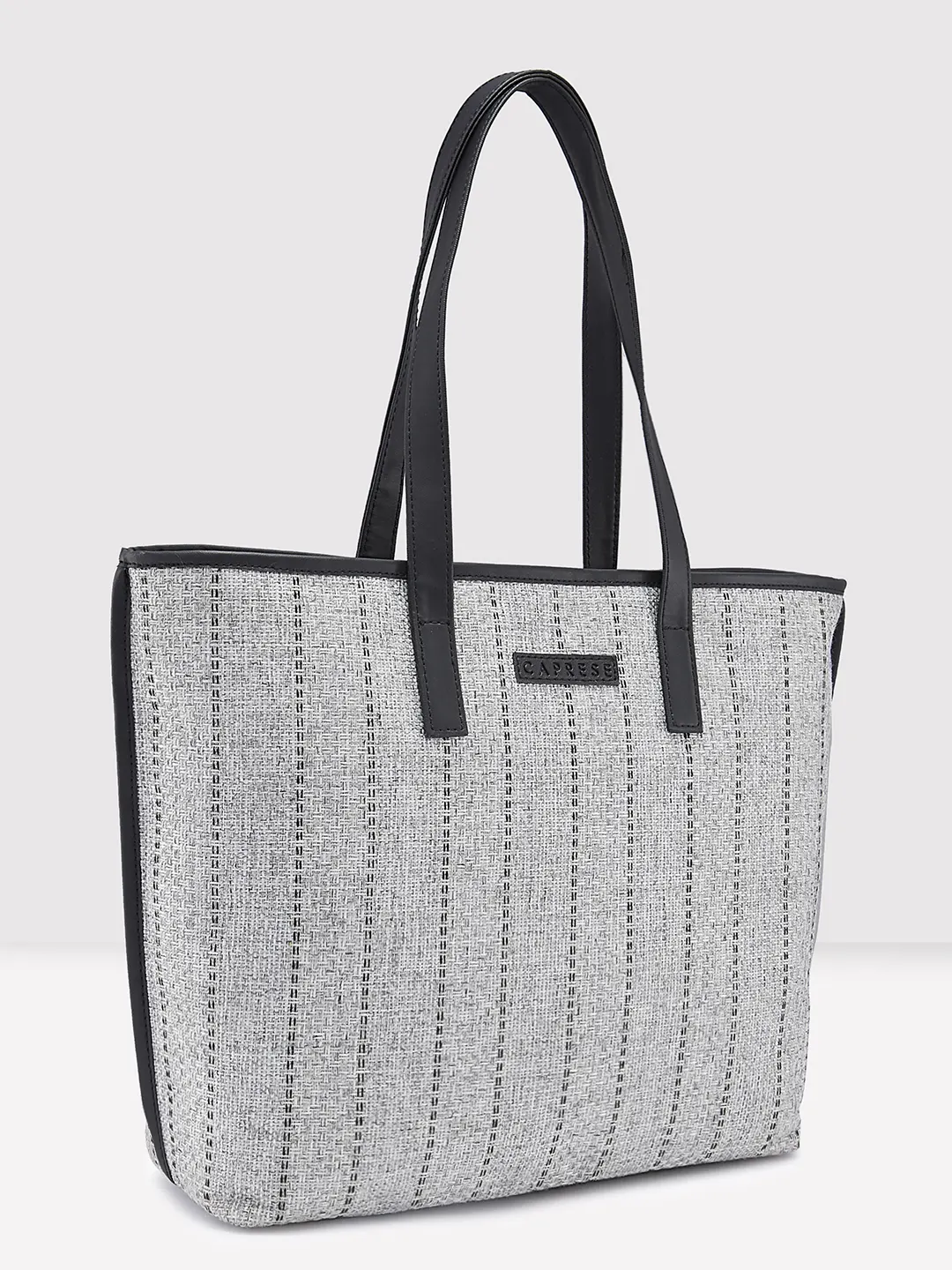 Caprese Evana Medium Silver Tote Bag - Image 4