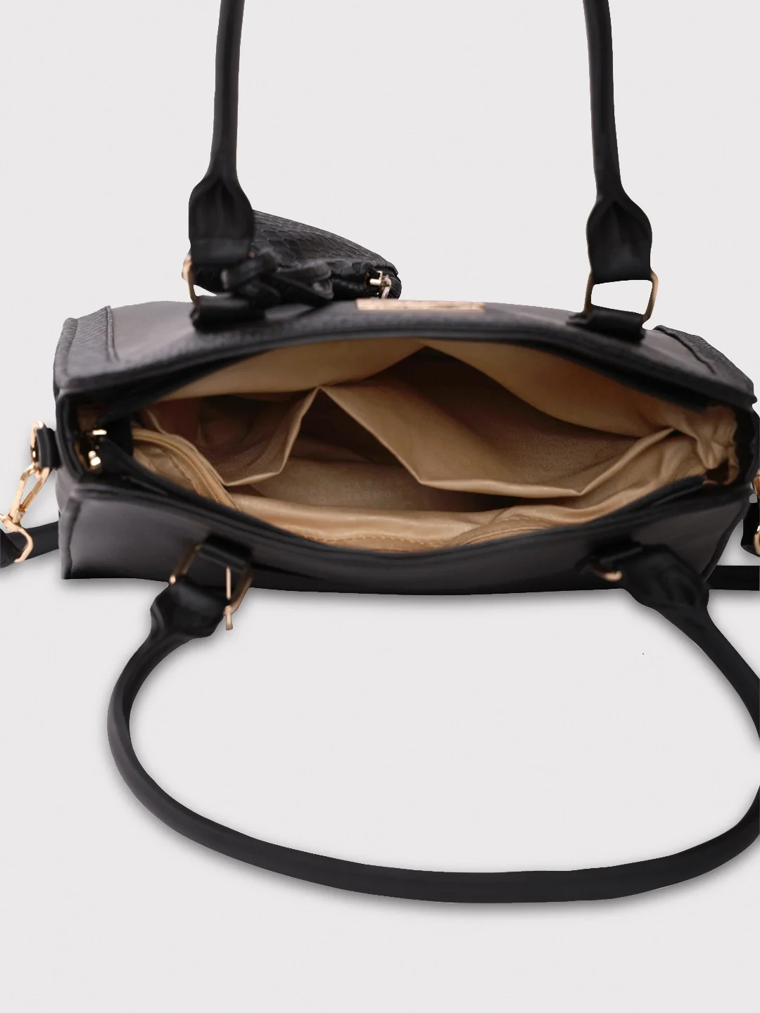 Caprese Felisa Medium Black Satchel Bag - Image 8