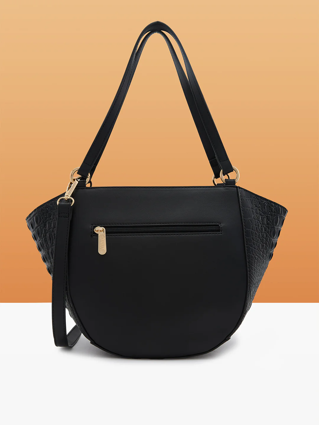 Caprese Felix Large Black Satchel Bag - Image 5