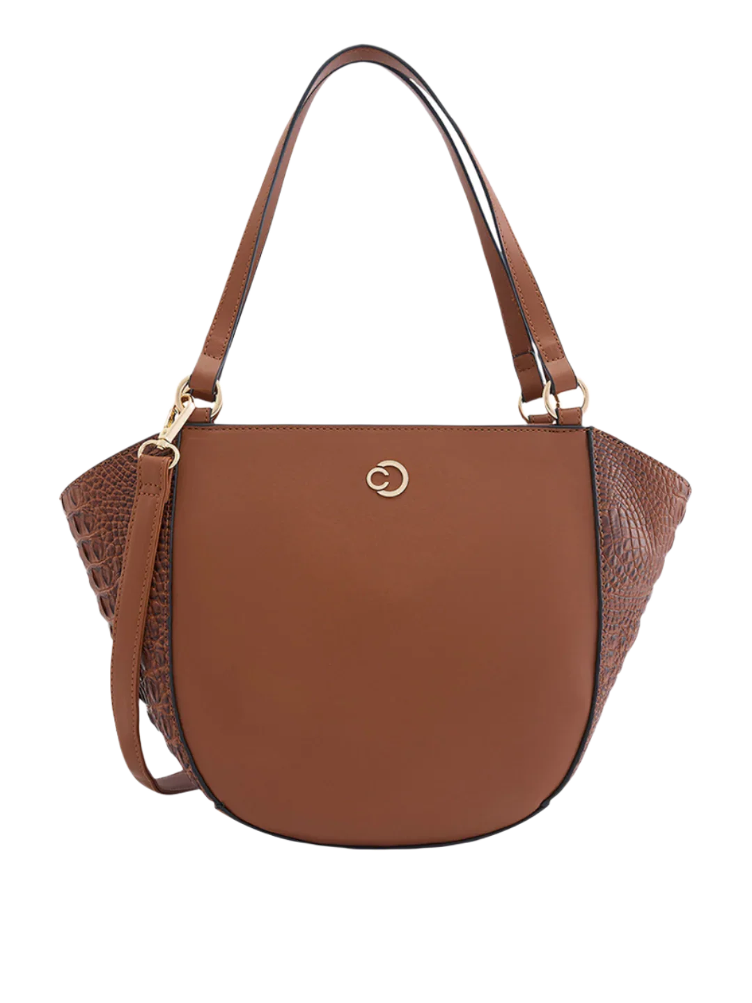 Caprese Felix Large Tan Satchel Bag