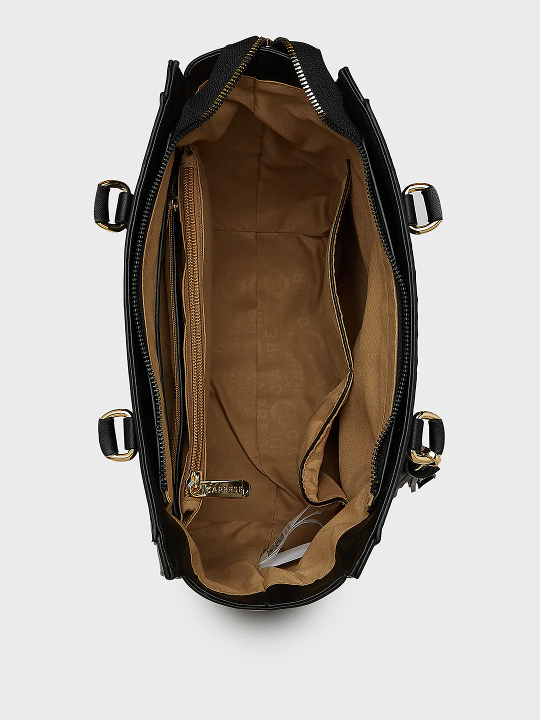 Caprese Felix Medium Black Satchel Bag - Image 7