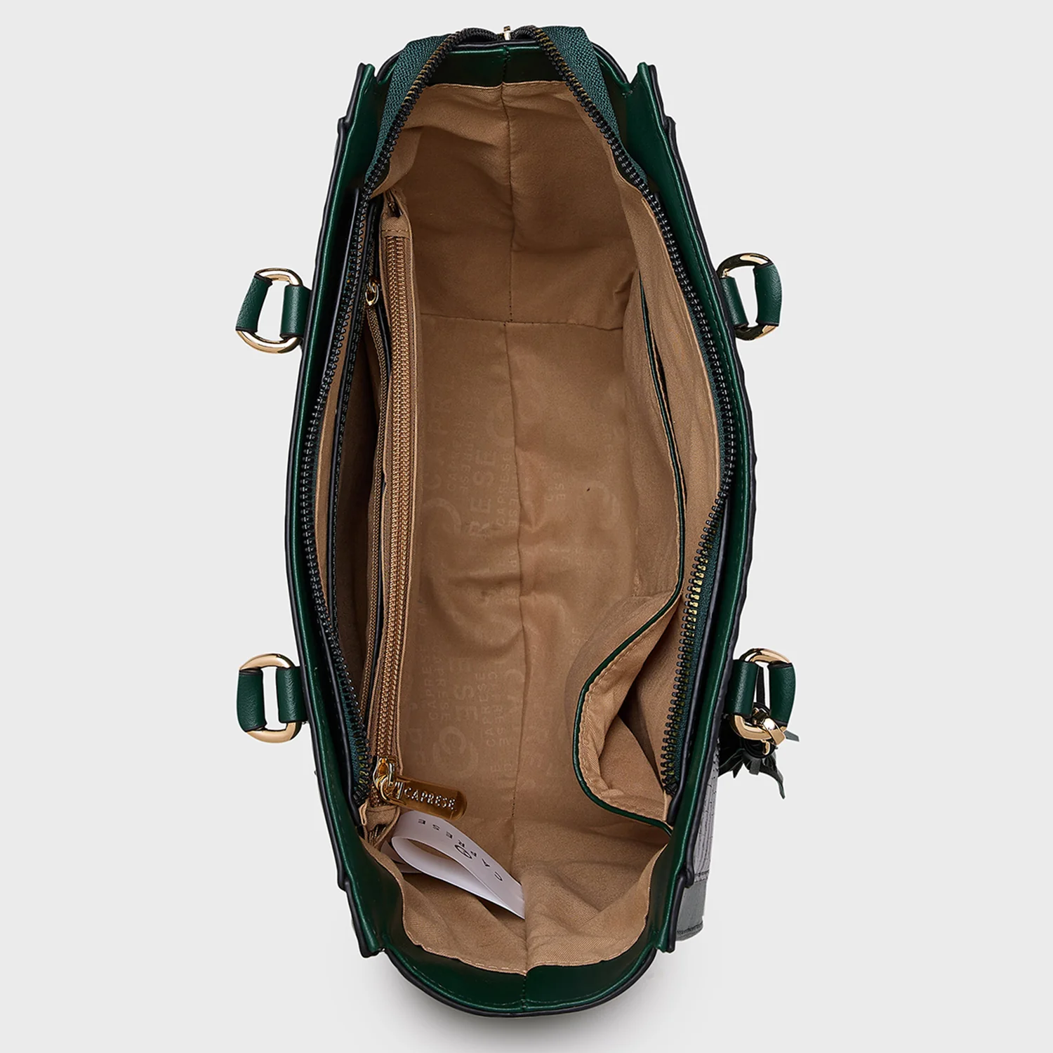 Caprese Felix Medium Green Satchel Bag - Image 7