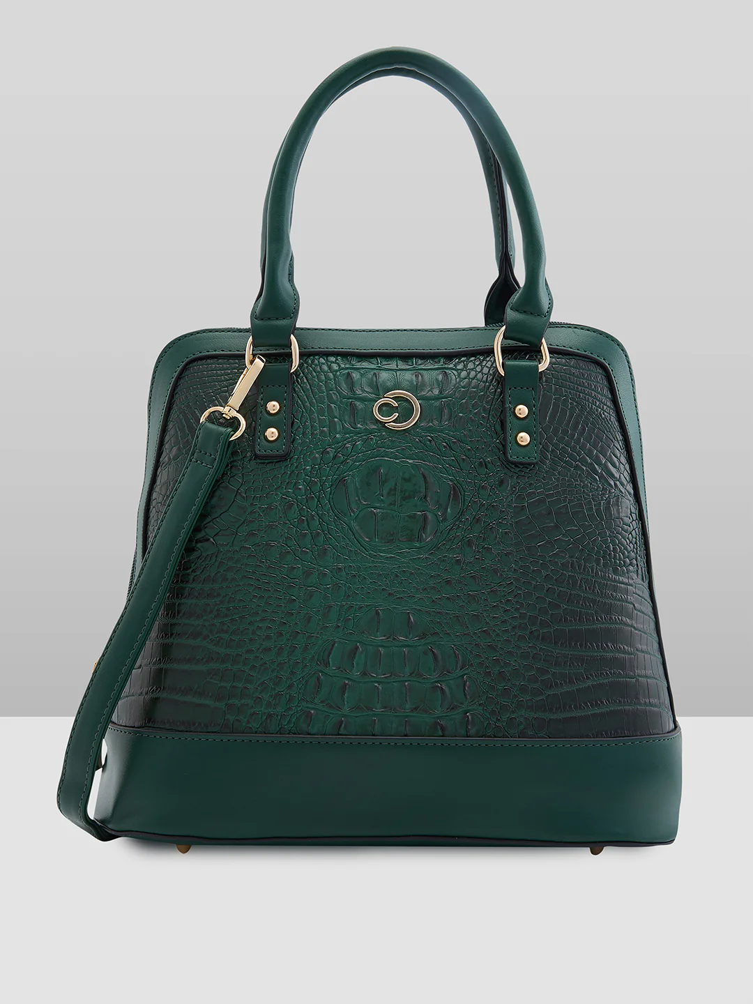 Caprese Felix Medium Green Satchel Bag - Image 3