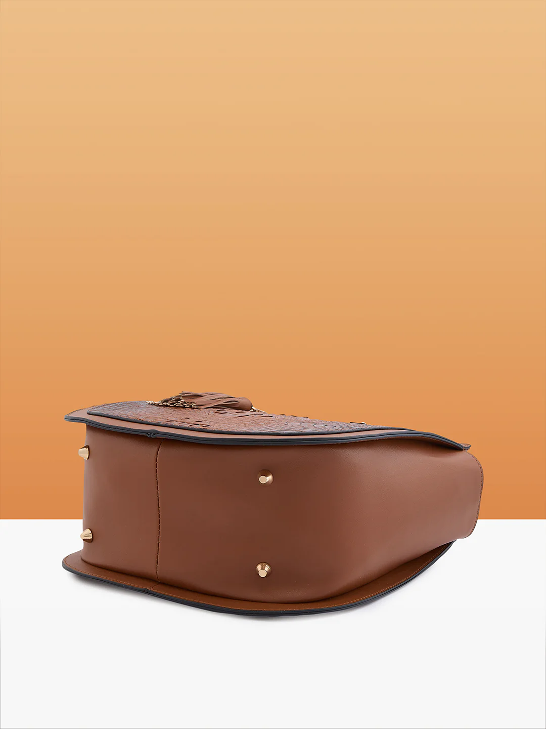 Caprese Felix Medium Tan Satchel Bag - Image 8