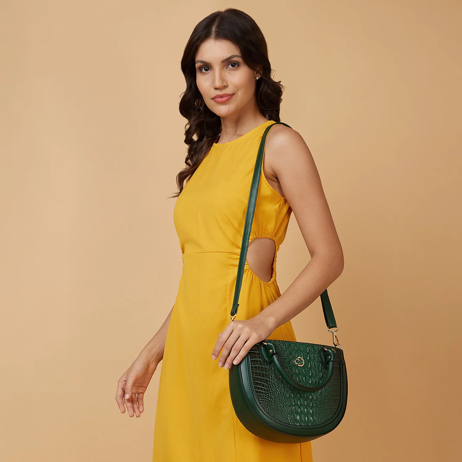 Caprese Felix Small Green Satchel Bag - Image 9