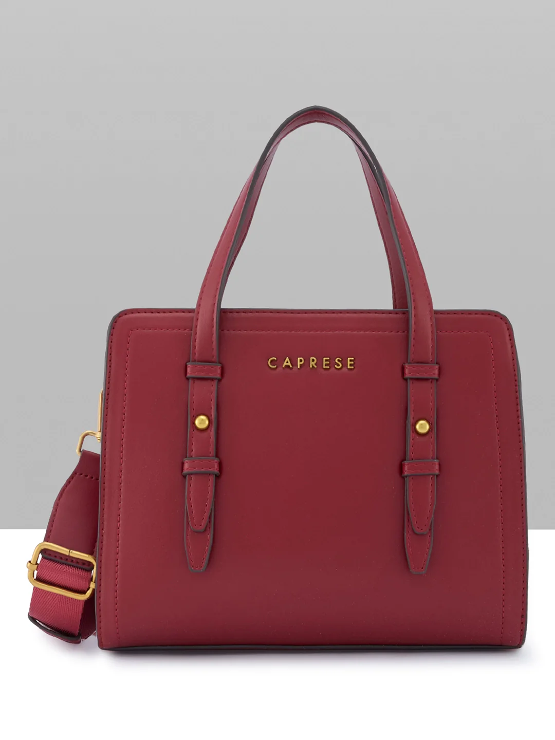 Caprese Fiji Small Cherry Lacquer Satchel Bag