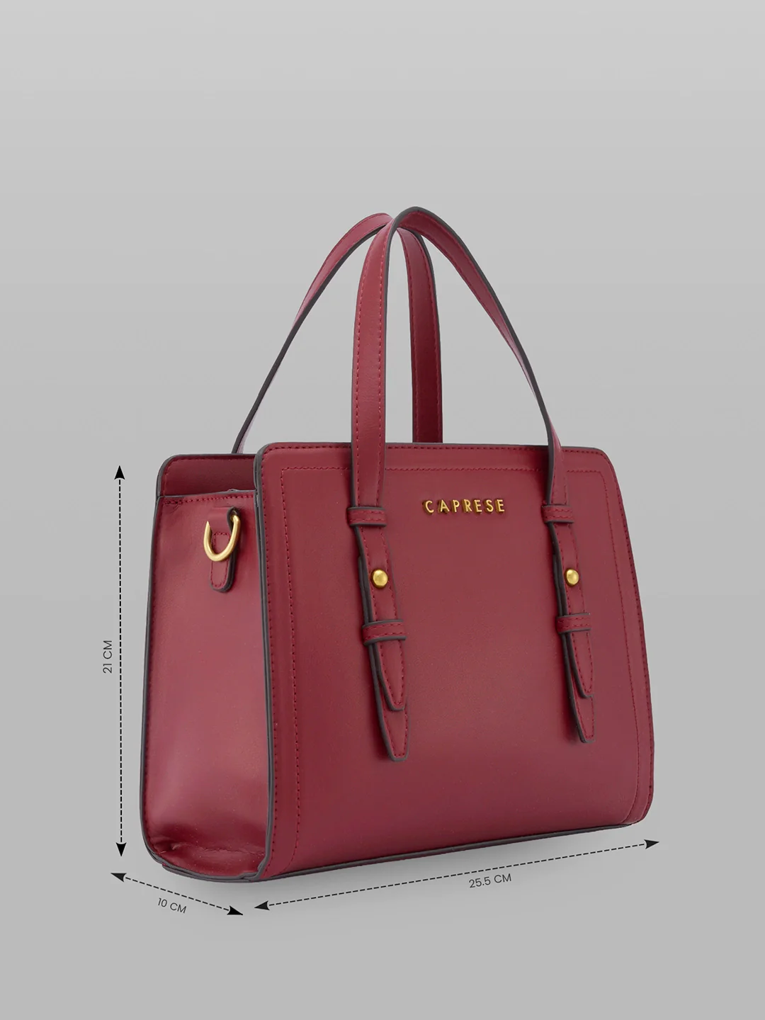 Caprese Fiji Small Cherry Lacquer Satchel Bag - Image 8