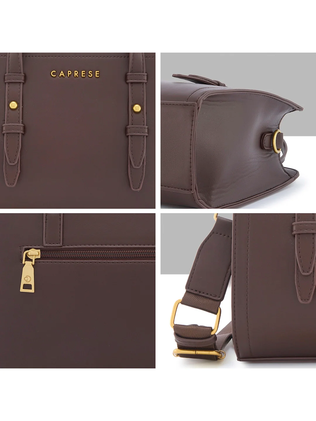 Caprese Fiji Small Coffee Satchel Bag - Image 4