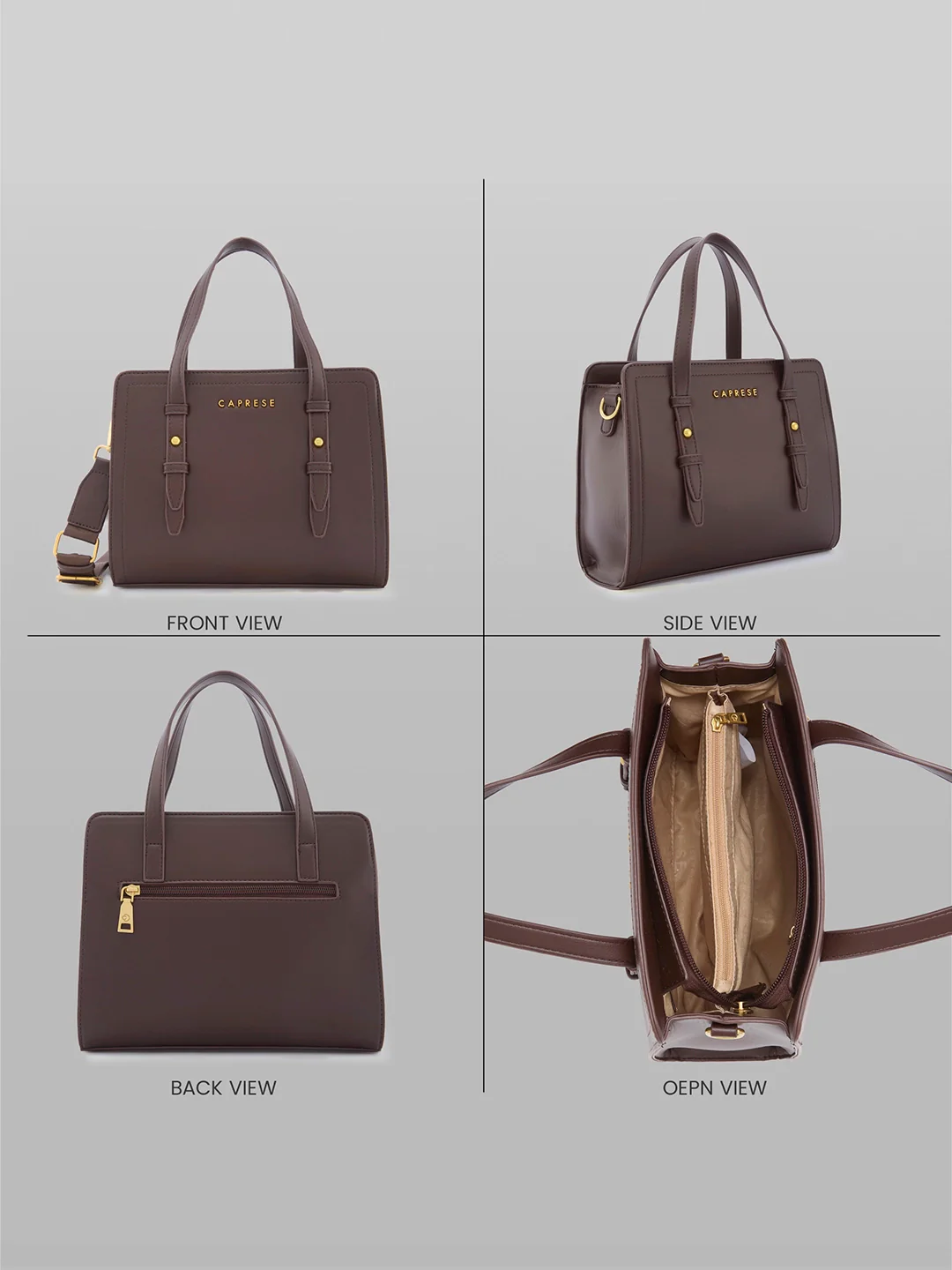 Caprese Fiji Small Coffee Satchel Bag - Image 5