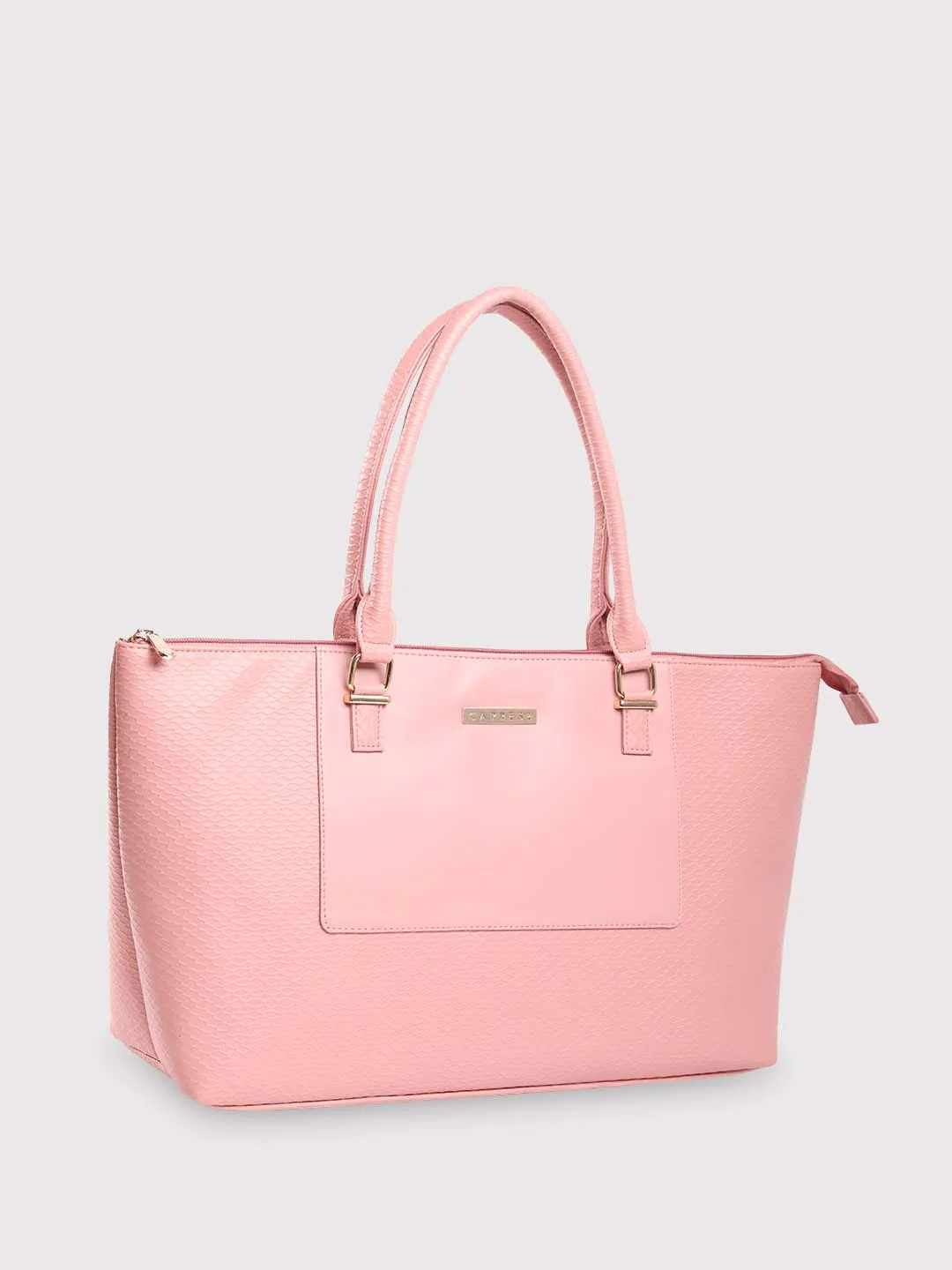Caprese Fiona Large Light Pink Laptop Tote Bag - Image 4