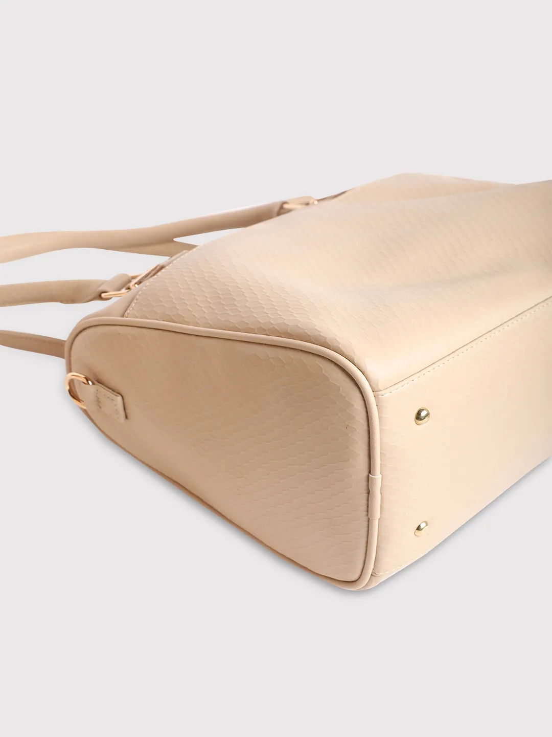 Caprese Fiona Medium Beige Satchel Bag - Image 11