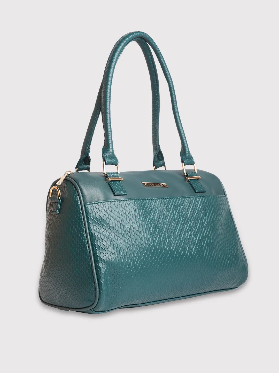 Caprese Fiona Medium Teal Satchel Bag - Image 4
