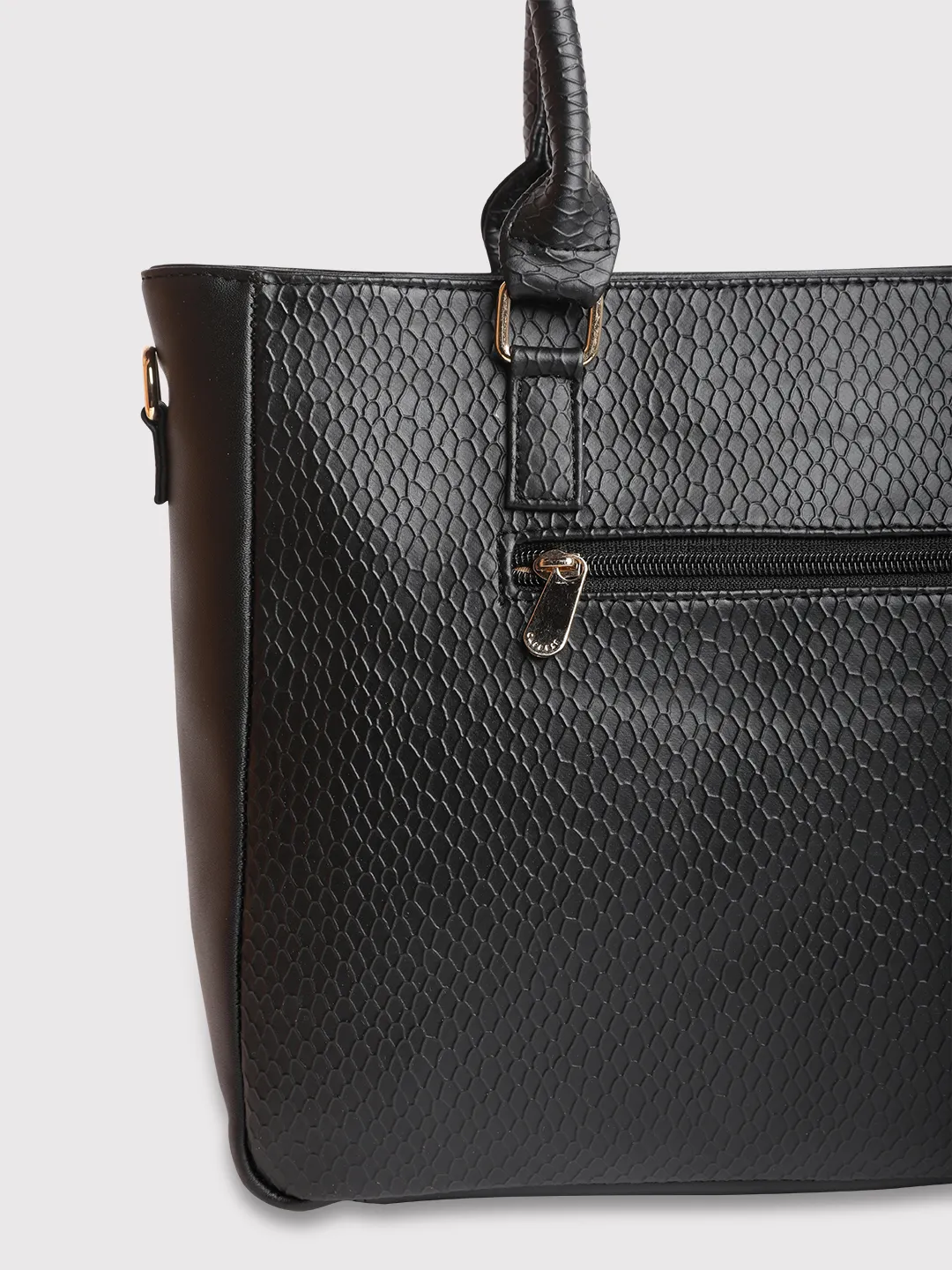 Caprese Fiona Large Black Office Tote Bag - Image 10