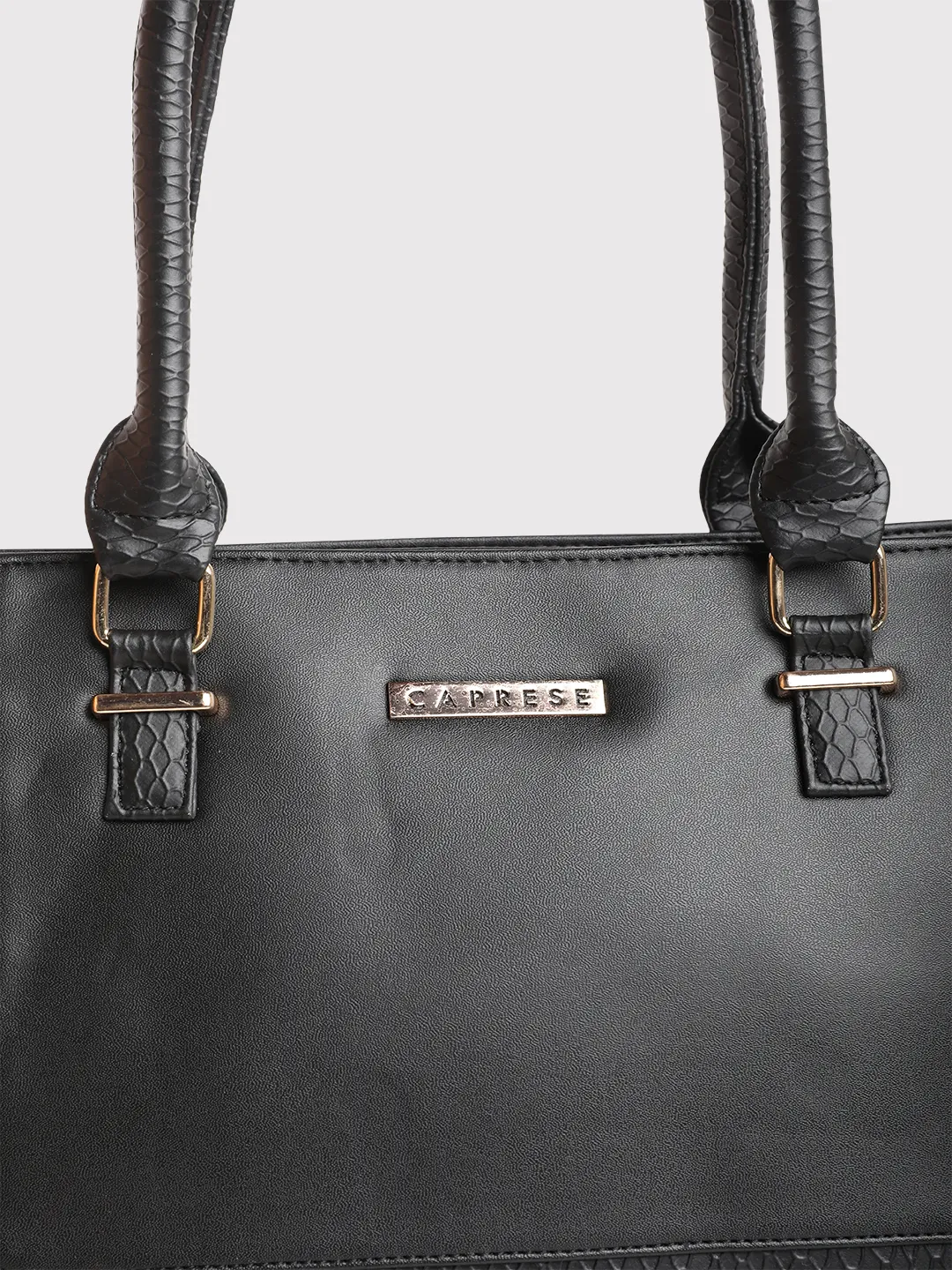 Caprese Fiona Large Black Office Tote Bag - Image 9