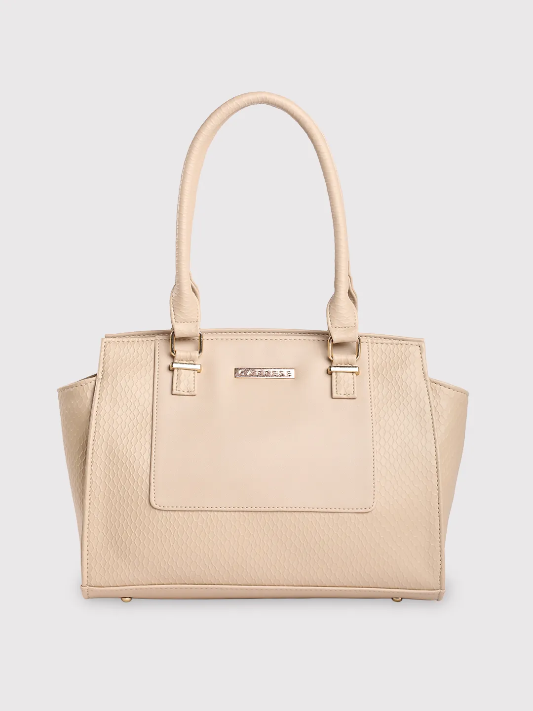 Caprese Fiona Medium Beige Office Tote Bag
