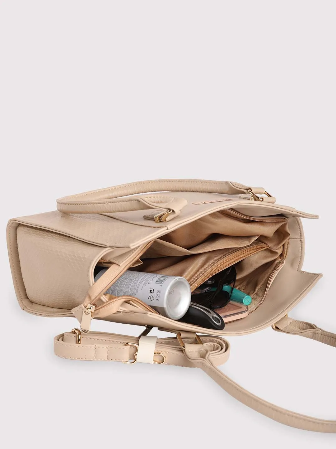Caprese Fiona Medium Beige Office Tote Bag - Image 11