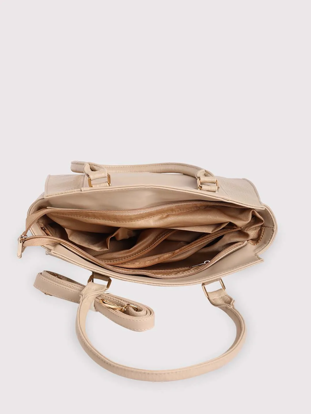 Caprese Fiona Medium Beige Office Tote Bag - Image 6