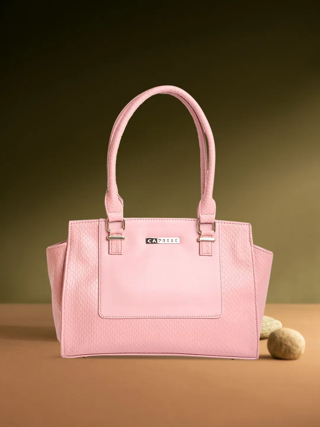 Caprese Fiona Medium Light Pink Office Tote Bag - Image 3