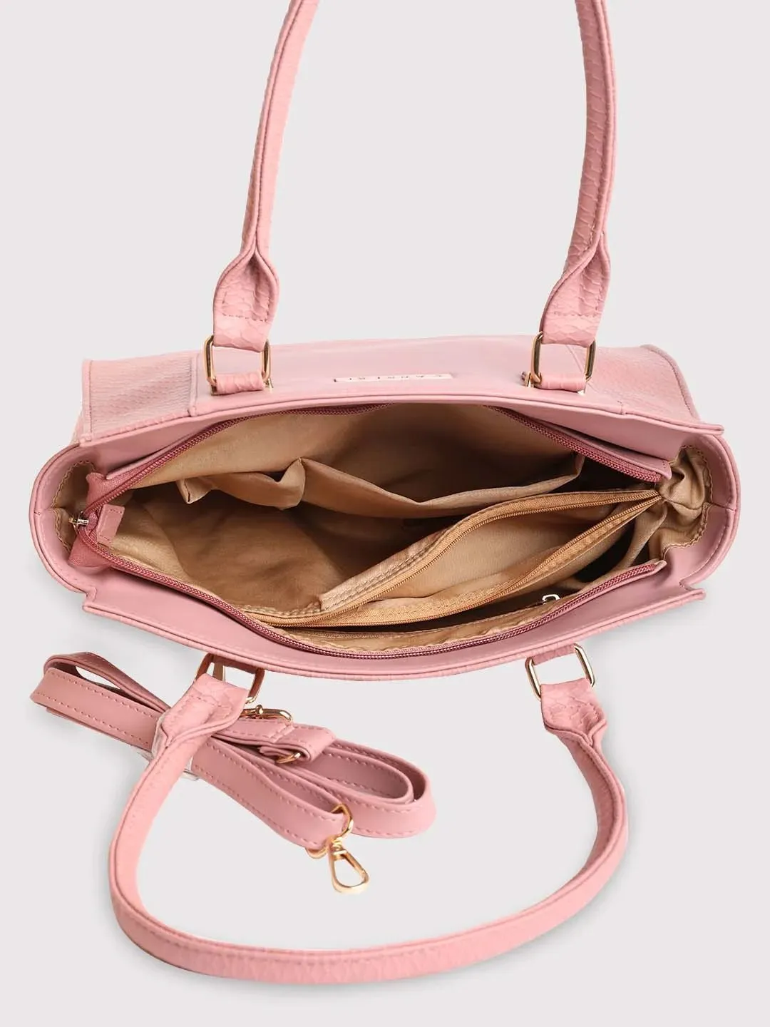 Caprese Fiona Medium Light Pink Office Tote Bag - Image 6